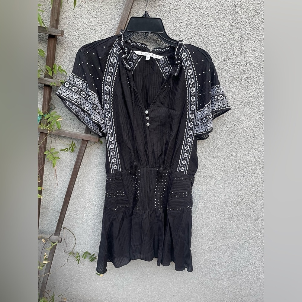 Veronica Beard Minos Embroidered Silk Blend Dress View 6